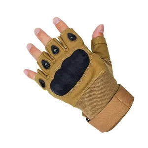 Top Qualité Gants Tactiques Dur Knuckle Sans Doigts Demi Doigt En Plein Air Vélo Moto Personnaliser Logo En Gros - Product Image 3