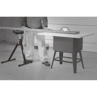 Support de scie à roulettes en acier YS haute performance pour le travail du bois, chevalet mobile réglable en hauteur, pliable et personnalisable