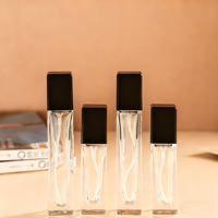 5ml 10ml dégradé ambre bleu vert carré Fine brume pompe de pulvérisation flacons bouteille aluminium pulvérisateur verre bouteilles de parfum