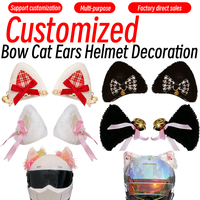 Accessoires de Moto Ski et Moto Personnalisés avec Dessin Animé Oreilles de Chat, Cornes de Casque de Moto, Taille Libre, Nouvelle Condition, Applications de Vélo