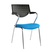 Chaise de salle d'entraînement à dossier en plastique avec bloc-notes Chaises de formation avec tablettes Chaise de mobilier de bureau