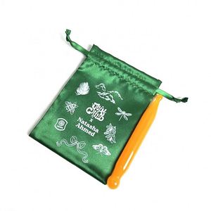 Factory Custom Satin Drawstring Pouch Printed Logo Silk Pouch for <b>Jewelry</b> Wig Shoe <b>Packaging</b> - Product Image 6