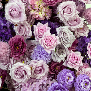 Sunwedding ดอกไม้ประดิษฐ์เหมือนจริงรูปกุหลาบสีม่วงสไตล์โมเดิร์นสำหรับการจัดนิทรรศการแกลเลอรี่และทางเดินในงานแต่งงานในเมือง - Product Image 4