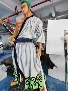 Famoso nuovo stile a grandezza naturale 6ft Anime giapponese figura di un pezzo occhio di falco Mihawk carattere scultura decorazione per la casa statua in resina - Product Image 4