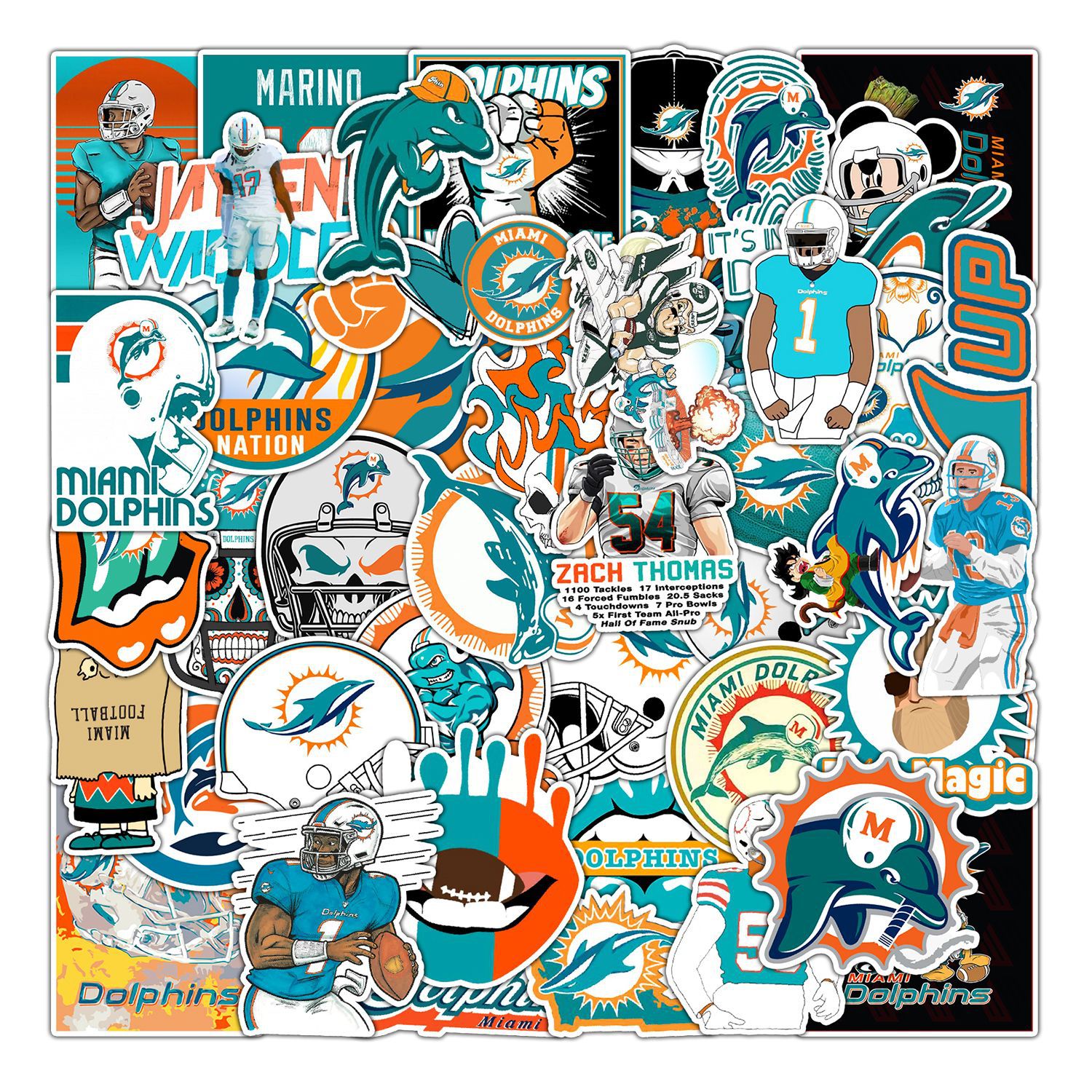 50Pcs/Bag 288 (Miami Dolphins)