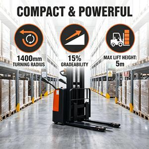 Venta Directa de Fábrica Nuevo Semimontacargas Elevador de Palets de Alta Capacidad 2 Toneladas Operación de Pie Segura Equipado con Va - Product Image 5