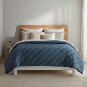 Funda de Edredón Tamaño Queen, Diseño de Rayas Diagonales, Poliéster Lavable, Moderna, para Todas las Temporadas, Ropa de Cama para el Hogar - Product Image 2