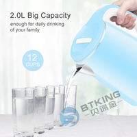 Bouilloire électrique Wasserkocher en acier inoxydable anti-brûlure 2.0l samovar chauffe-eau cruche