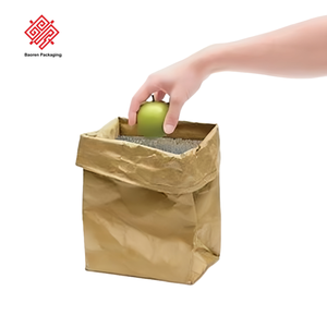 Baoren Lightweight Brown 1070d Tyvek Dupont Paper <b>Cooler</b> Bag Custom Insulated Aluminum Foil Food Grade for Lunch - Product Image 5