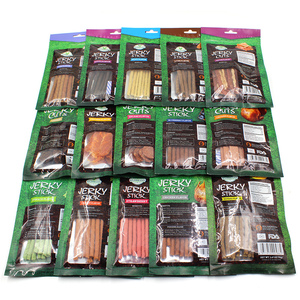 OEM strisce di pollo vero bastoncino essiccato per cani tratta fette di petto di pollo fette di pancetta di salsiccia biscotti con polpette 70G di snack per alimenti per animali domestici - Product Image 1