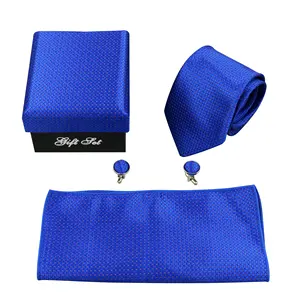 Cravatte da uomo di moda cravatta a buon mercato gemello Hanky Set Business Slim accessori per camicie Gift Cravate