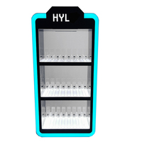 Présentoir Transparent à 3 étagères, comptoir acrylique à Led pour tabac, présentoirs d'exposition avec lumières led pour magasin de fumée
