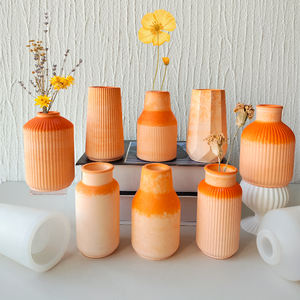 <span class=keywords><strong>Vase</strong></span> Anordnung Kristall Tropf Silikon form DIY Gips Zement Blumen arrangement Lagerung Harz Formen - Product Image 3