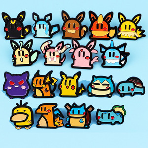 Broche en alliage de zinc plaqué, motif monstre elfe de dessin animé, badges imprimés en relief, épingles en émail créatives Gengar, pour sacs mignons - Product Image 1
