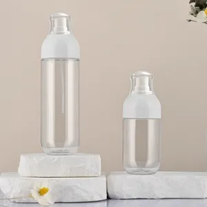 Botol pompa penyemprot dan pompa lotion bahan plastik PET, bentuk bohlam 30ml 50ml 100ml 120ml 150ml
