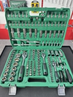 Kit de clés à douilles à cliquet multi-tailles robustes de 172 pièces pour l'entretien mécanique automobile, ensemble d'outils à main