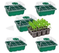 Plateau de germination pour semis de plantes de jardin, kits de démarrage de semis, couvercle de boîte de culture, plateau de germination à 6 ou 12 cellules