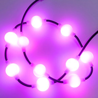 36mm 50mm DMX Milky 3D RGB LED Ball String Lights Addressable Pixel Mapping Ball Curtain