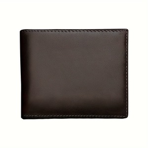 <b>Men's</b> Leather <b>Wallet</b> Multi-Card Slot RFID Blocking Coffee Brown Business Minimalist Style - Product Image 5