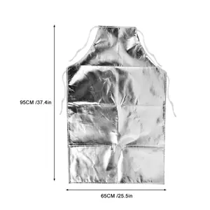 Aluminized Flame Resistant Apron Safety Work Heat Resistant Industrial Welding Apron Thermal Radiation Apron