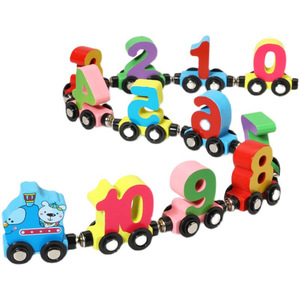 Tren de números magnéticos con bolas de madera, juguete educativo de 12 vagones para niños pequeños de 1 a 3 años, aprendizaje de matemáticas - Product Image 5