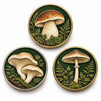 Pièce commémorative personnalisée en alliage de zinc, collection champignons, cadeau d'anniversaire pour collections de souvenirs, fabrication OEM en gros