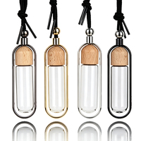 Diffuseur de parfum de luxe en verre pour voiture, pendentif 10 ml, huile parfumée florale, cadre métallique élégant, désodorisant suspendu