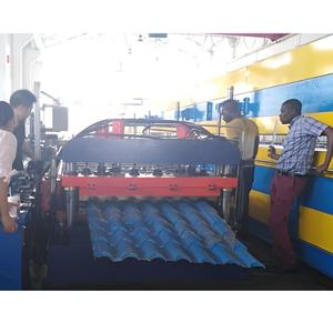 0.3mm-0.8mm 두께 식민지 Ruukki 유약 타일 만들기 기계 금속 철판 지붕 타일 롤 성형 기계 - Product Image 3