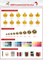 Lot de 41 boules de Noël en plastique rouges de 6 cm, styles variés, personnalisables OEM, prix d'usine, décorations suspendues pour la maison