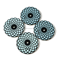 Tampons de polissage à sec diamantés industriels en 4 étapes, 4 pouces (100 mm), matériau abrasif en spirale pour la restauration du granit, du marbre et de la pierre