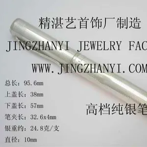 Nhà Máy Jingzhanyi Bút Máy Bạc 925 Sterling Bút Kim Loại Tùy Chỉnh Bút Thiết Kế Và Sản Xuất 3D Dành Cho Nam