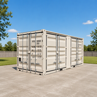 Conteneur 20 pieds 20GP à 2 portes latérales ouvrables personnalisable, certifié ISO, pour la logistique de fret et l'expédition