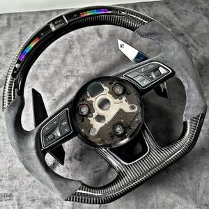 Volant de voiture en fibre de carbone <span class=keywords><strong>Audi</strong></span> RS avec LED Alcantara, directement de l'usine, pour <span class=keywords><strong>Audi</strong></span> RS Q8 Q3 RS3 RS4 RS5 RS6 RS7 <span class=keywords><strong>E</strong></span>-<span class=keywords><strong>tron</strong></span> <span class=keywords><strong>GT</strong></span> R8 - Product Image 5