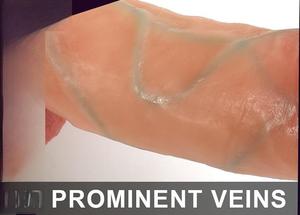 AMOR. Dildo realista con prepucio, testículos y venas para parejas lesbianas. Para estimular el punto G, vaginal y anal. - Product Image 5