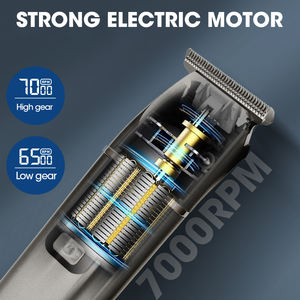Resuxi JK-809 pria, pemangkas perawatan rambut elektrik tampilan LCD kecil kuat untuk tukang cukur - Product Image 3