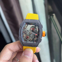 Nouvelle Montre Tonneau Automatique Mécanique de Luxe Haut de Gamme pour Homme 2026, Modèle 047, avec Tourbillon Sportif et Bracelet en Nylon/Cuir Véritable, Style Hip Hop