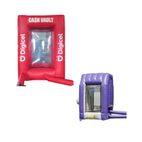Jouets de jeu gonflables commerciaux publicité gonflables attraper l'argent Machine gonflable Gab d'argent