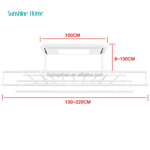 Smart <b>Ceiling</b> Clothes Dryer Rack 100cm Telescopic Foldable Metal Pole Indoor Storage Laundry Area Drying Solution - Product Image 2
