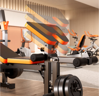 Banc de musculation pliable, lit de musculation multifonctionnel, équipement de fitness complet, rack de musculation en gros