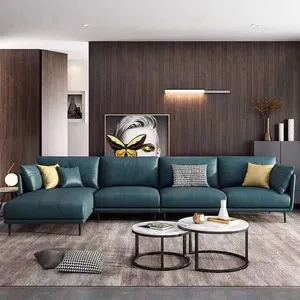 Диван современная мебель диван кожаный лаунж и лобби Ткань L-образный диван модульный диван L-образный диван набор