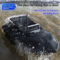 Perahu Remote Control Hitam Grosir dari Cina, GPS Cruise Control, Pengeluaran Umpan, Satu Tombol Kembali, Jangkauan 500m, Bahan ABS, Beban 2jin
