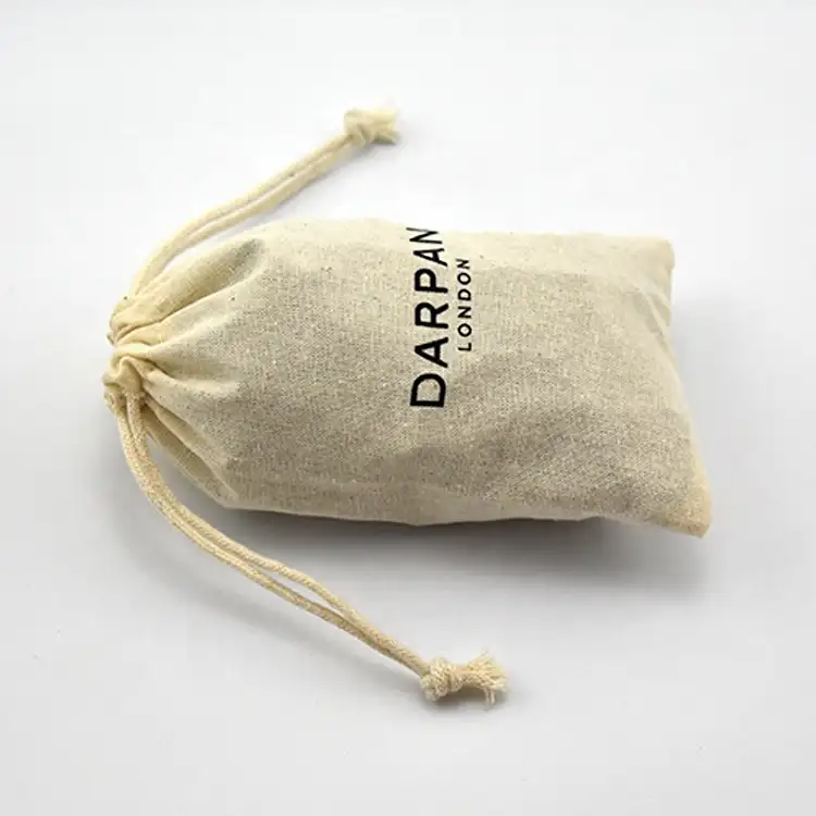 Yüksek kaliteli özel logo baskı İpli ucuz pamuklu çantalar