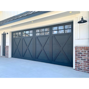 Personnalisé traditionnel noir ferme isolé panneau <span class=keywords><strong>de</strong></span> mousse d'acier 16x7 <span class=keywords><strong>porte</strong></span> <span class=keywords><strong>de</strong></span> garage <span class=keywords><strong>sectionnelle</strong></span> électrique style <span class=keywords><strong>grange</strong></span> - Product Image 4