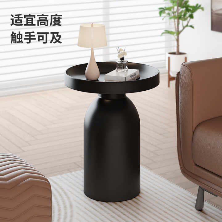 Italian Light Luxury Living Room Sofa Side Table Round Mini Coffee ...