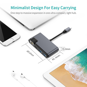 Loại C Để USB3.0 * 2 + HDMI + RJ 45 + Âm Thanh + USB-C Chuyển Đổi PD 6 Cổng Adapter 6-Trong-1 USB 3.0 C Hub Docking Station - Product Image 4