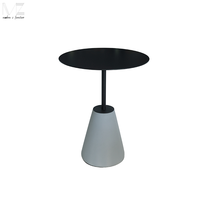 Table basse ronde en béton, table d'appoint, table centrale, mobilier moderne pour salon