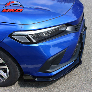 เหมาะสำหรับ Honda Civic รุ่นที่ 11 ปี 2022-2024  ลิ้นกันชนหน้า สีดำเงา - Product Image 4