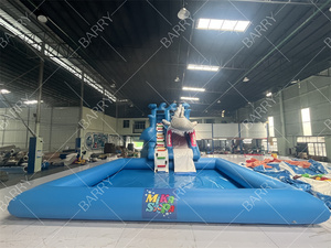 Combinaison gonflable commerciale de glissière d'eau de PVC grande conception de requin pour l'activité extérieure d'intérieur d'amusement d'enfants d'adultes - Product Image 2