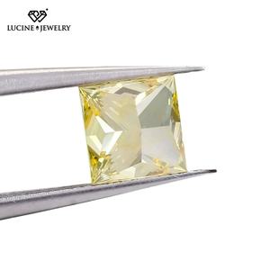 Lucine le meilleur diamant jaune fantaisie taille princesse et diamant durable certifié fantaisie jaune taille princesse - Product Image 1