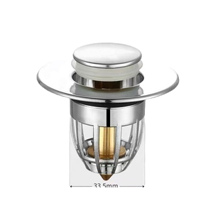 Wash Basin Pool Leaky <b>Sink</b> Filter <b>Plug</b> Drain Accessories Anti-odor Basin Bounce Core Artifact Universal Press Type Sewer Pipe - Product Image 2